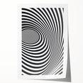 Optical Illusion Art - Black and White Geometric Spiral Design