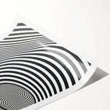 Optical Illusion Art - Black and White Geometric Spiral Design