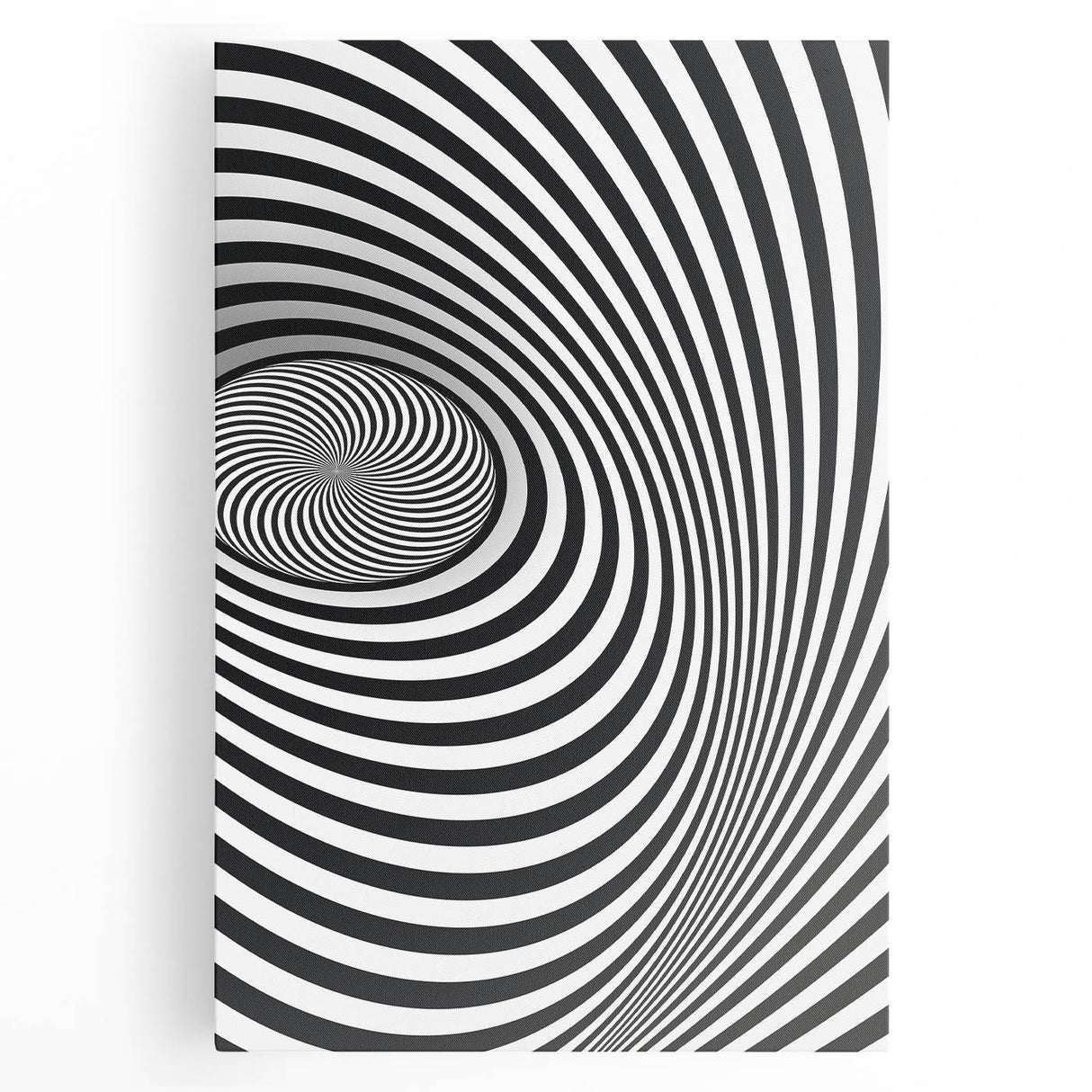 Optical Illusion Art - Black and White Geometric Spiral Design