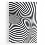 Optical Illusion Art - Black and White Geometric Spiral Design