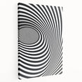 Optical Illusion Art - Black and White Geometric Spiral Design