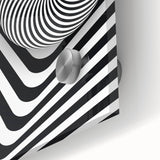 Hypnotic Spiral and Geometric Stripes - Optical Illusion Wall Art
