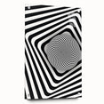 Hypnotic Spiral and Geometric Stripes - Optical Illusion Wall Art