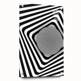 Hypnotic Spiral and Geometric Stripes - Optical Illusion Wall Art