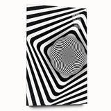 Hypnotic Spiral and Geometric Stripes - Optical Illusion Wall Art