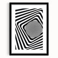 Hypnotic Spiral and Geometric Stripes - Optical Illusion Wall Art