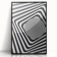 Hypnotic Spiral and Geometric Stripes - Optical Illusion Wall Art