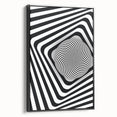 Hypnotic Spiral and Geometric Stripes - Optical Illusion Wall Art