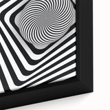 Hypnotic Spiral and Geometric Stripes - Optical Illusion Wall Art