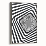 Hypnotic Spiral and Geometric Stripes - Optical Illusion Wall Art