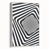 Hypnotic Spiral and Geometric Stripes - Optical Illusion Wall Art