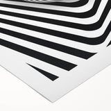 Hypnotic Spiral and Geometric Stripes - Optical Illusion Wall Art