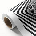 Hypnotic Spiral and Geometric Stripes - Optical Illusion Wall Art