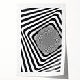 Hypnotic Spiral and Geometric Stripes - Optical Illusion Wall Art