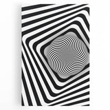 Hypnotic Spiral and Geometric Stripes - Optical Illusion Wall Art