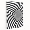 Hypnotic Spiral and Geometric Stripes - Optical Illusion Wall Art
