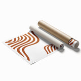 Bohemian Abstract Line Art | Eclectic Bauhaus Boho Decor Canvas Print