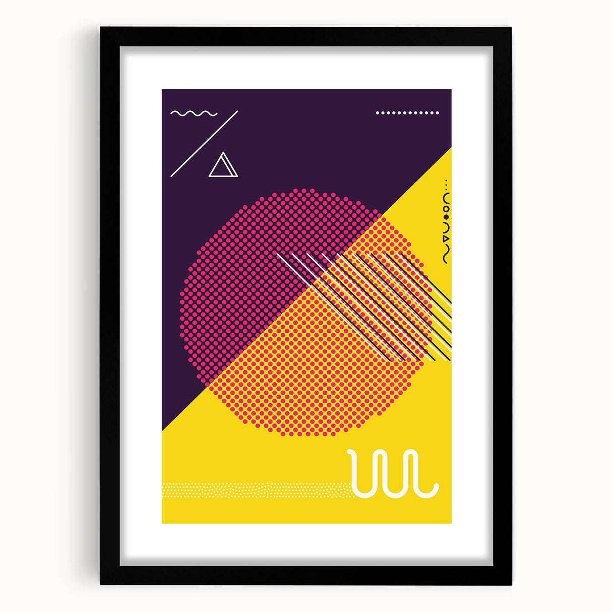 Bold Geometric Pop Art - Retro Circle and Pattern Wall Art