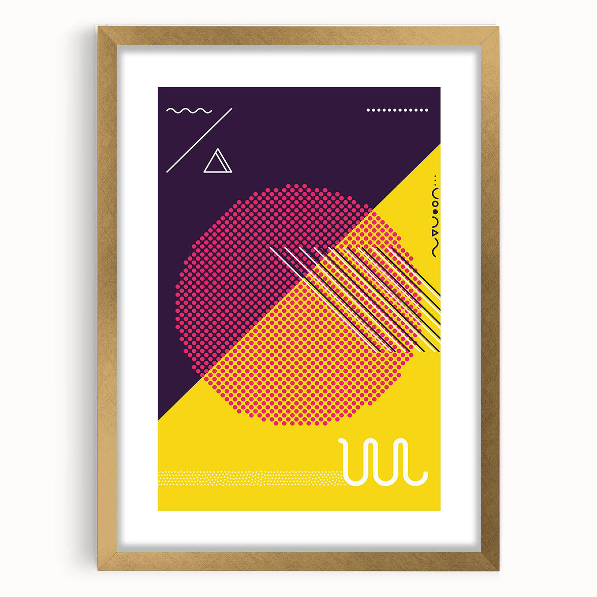 Bold Geometric Pop Art - Retro Circle and Pattern Wall Art
