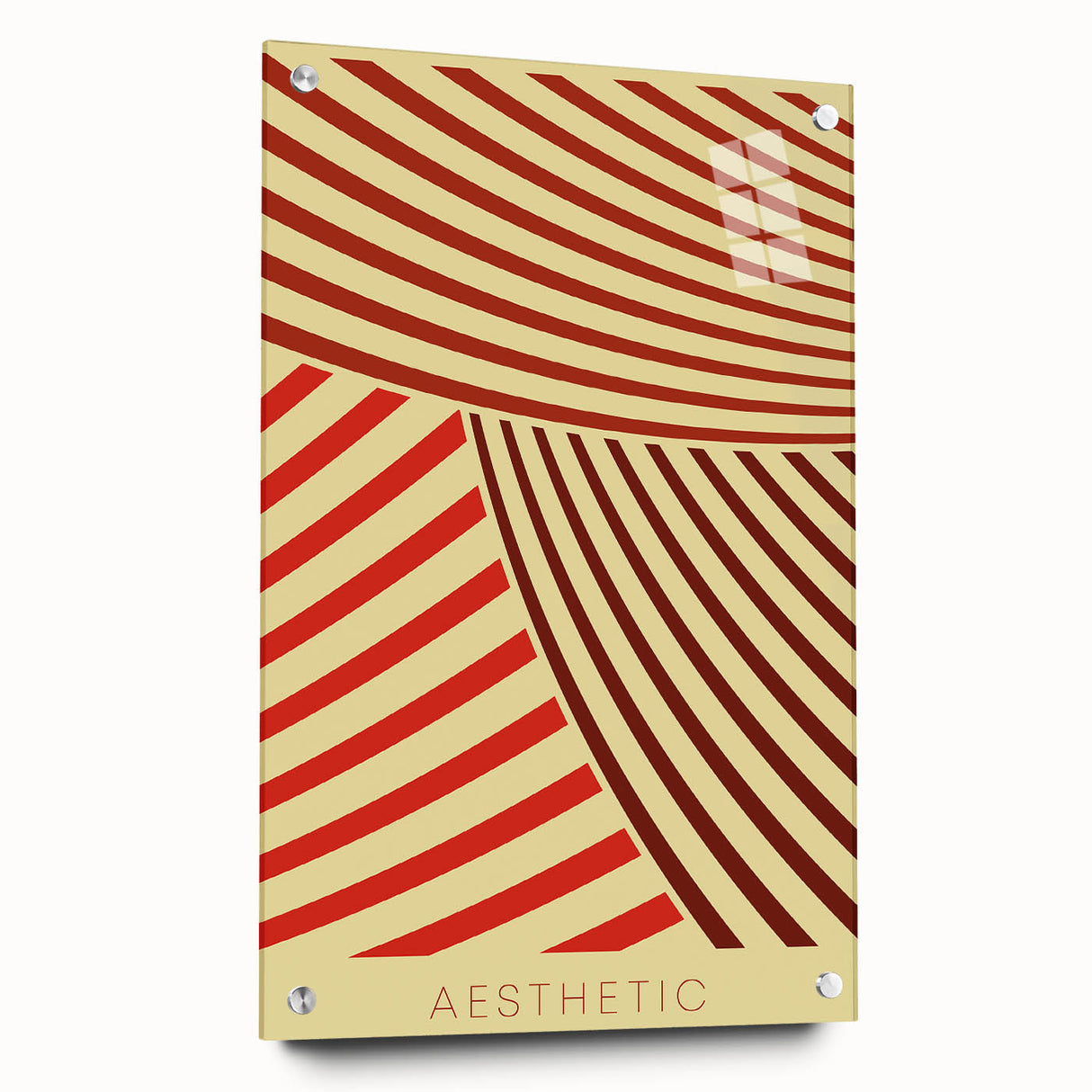 Bohemian Wall Art - Aesthetic Boho Decor Canvas with Eclectic Stripes