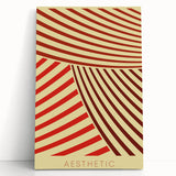Bohemian Wall Art - Aesthetic Boho Decor Canvas with Eclectic Stripes