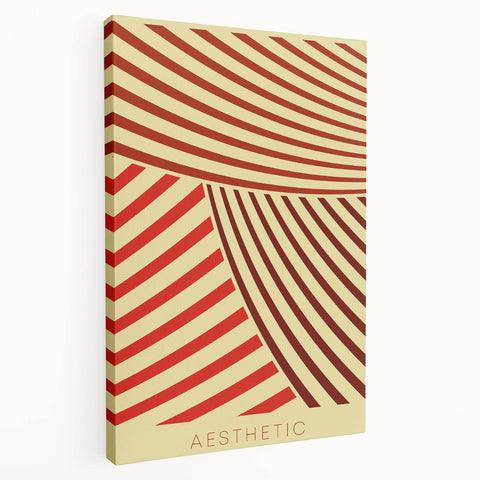 Bohemian Wall Art - Aesthetic Boho Decor Canvas with Eclectic Stripes