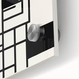 Bohemian Wall Art - Black & White Eclectic Boho Decor with Geometric Style