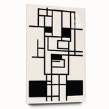 Bohemian Wall Art - Black & White Eclectic Boho Decor with Geometric Style