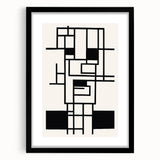 Bohemian Wall Art - Black & White Eclectic Boho Decor with Geometric Style