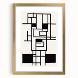 Bohemian Wall Art - Black & White Eclectic Boho Decor with Geometric Style