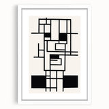 Bohemian Wall Art - Black & White Eclectic Boho Decor with Geometric Style
