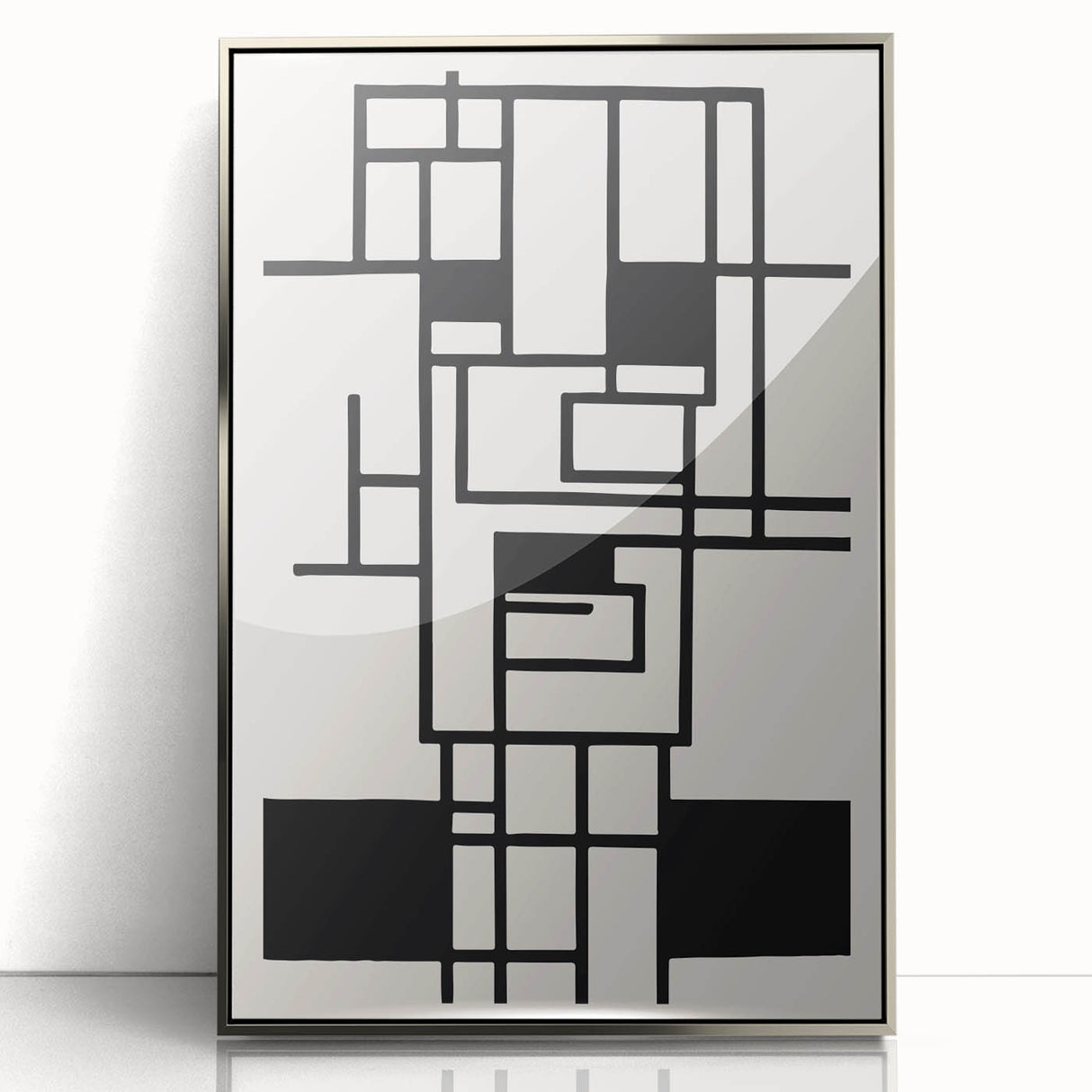 Bohemian Wall Art - Black & White Eclectic Boho Decor with Geometric Style