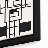 Bohemian Wall Art - Black & White Eclectic Boho Decor with Geometric Style