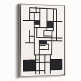 Bohemian Wall Art - Black & White Eclectic Boho Decor with Geometric Style