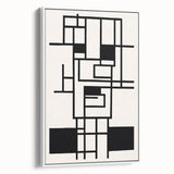 Bohemian Wall Art - Black & White Eclectic Boho Decor with Geometric Style