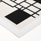 Bohemian Wall Art - Black & White Eclectic Boho Decor with Geometric Style