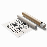 Bohemian Wall Art - Black & White Eclectic Boho Decor with Geometric Style