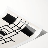 Bohemian Wall Art - Black & White Eclectic Boho Decor with Geometric Style