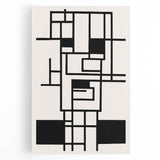 Bohemian Wall Art - Black & White Eclectic Boho Decor with Geometric Style