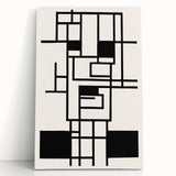 Bohemian Wall Art - Black & White Eclectic Boho Decor with Geometric Style