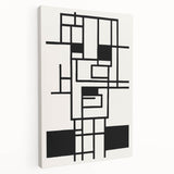 Bohemian Wall Art - Black & White Eclectic Boho Decor with Geometric Style