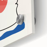 Bohemian Line Art - Eclectic Boho Decor Canvas with Abstract Face Design