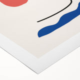 Bohemian Line Art - Eclectic Boho Decor Canvas with Abstract Face Design