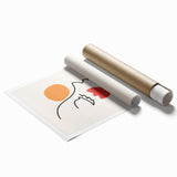 Bohemian Line Art - Eclectic Boho Decor Canvas with Abstract Face Design