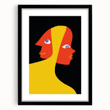 Bold Bohemian Wall Art - Eclectic Boho Decor Canvas with Abstract Dual Faces