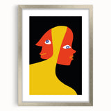 Bold Bohemian Wall Art - Eclectic Boho Decor Canvas with Abstract Dual Faces