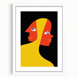 Bold Bohemian Wall Art - Eclectic Boho Decor Canvas with Abstract Dual Faces