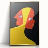 Bold Bohemian Wall Art - Eclectic Boho Decor Canvas with Abstract Dual Faces