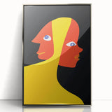 Bold Bohemian Wall Art - Eclectic Boho Decor Canvas with Abstract Dual Faces