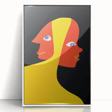 Bold Bohemian Wall Art - Eclectic Boho Decor Canvas with Abstract Dual Faces